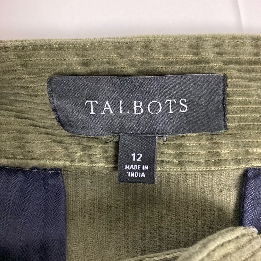 Talbots Green Corduroy Pencil Skirt - Picture 5 of 8